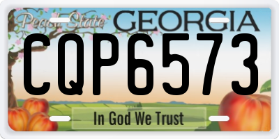 GA license plate CQP6573