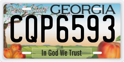 GA license plate CQP6593