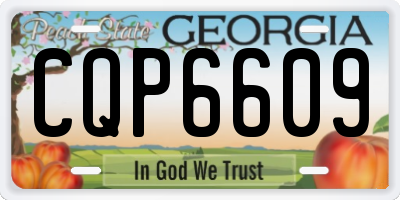 GA license plate CQP6609