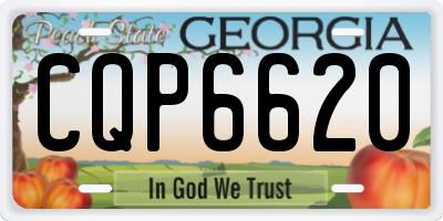 GA license plate CQP6620