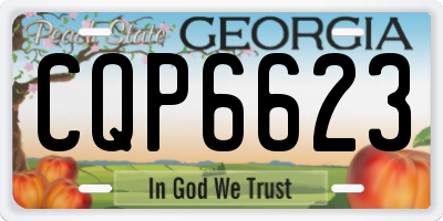 GA license plate CQP6623