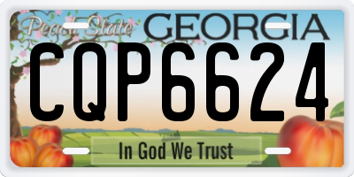 GA license plate CQP6624