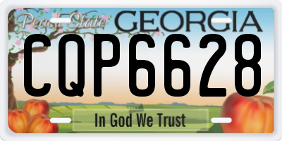 GA license plate CQP6628