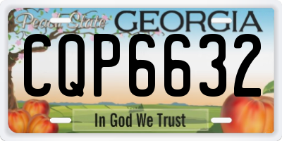 GA license plate CQP6632