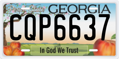 GA license plate CQP6637
