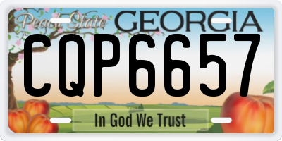 GA license plate CQP6657