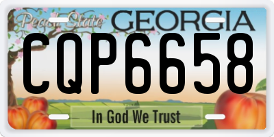 GA license plate CQP6658