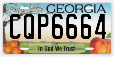 GA license plate CQP6664