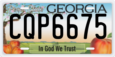 GA license plate CQP6675