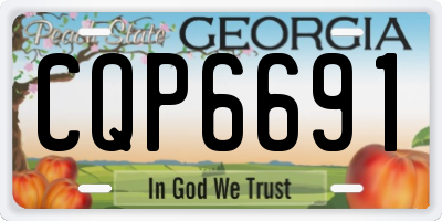 GA license plate CQP6691