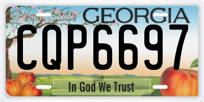 GA license plate CQP6697