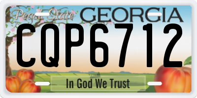 GA license plate CQP6712