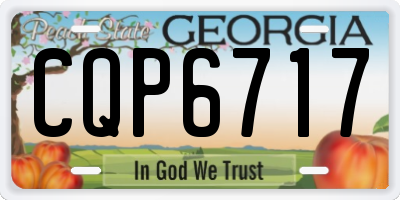 GA license plate CQP6717