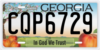 GA license plate CQP6729
