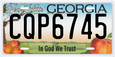 GA license plate CQP6745