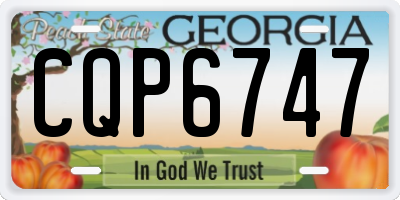GA license plate CQP6747