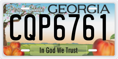 GA license plate CQP6761