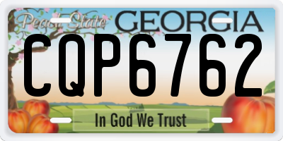 GA license plate CQP6762