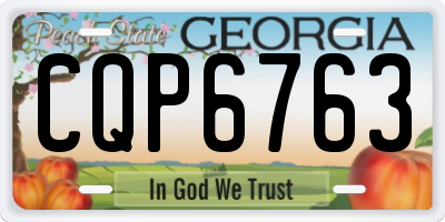 GA license plate CQP6763