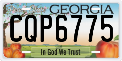 GA license plate CQP6775
