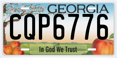 GA license plate CQP6776