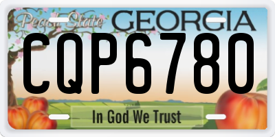 GA license plate CQP6780