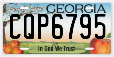 GA license plate CQP6795