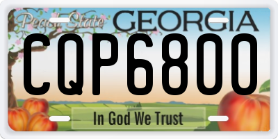 GA license plate CQP6800
