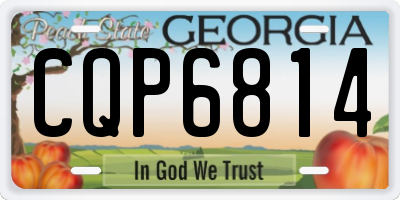 GA license plate CQP6814