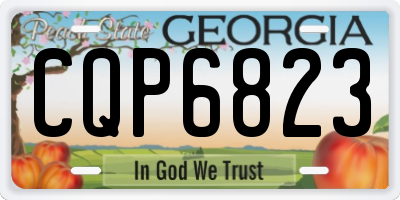 GA license plate CQP6823