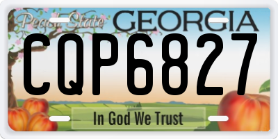 GA license plate CQP6827