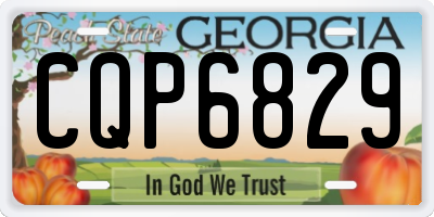 GA license plate CQP6829