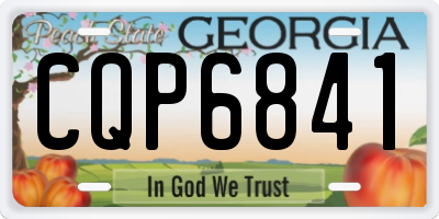 GA license plate CQP6841