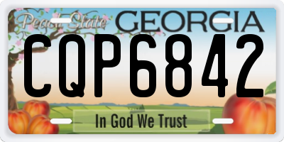 GA license plate CQP6842