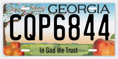 GA license plate CQP6844