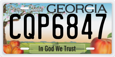 GA license plate CQP6847