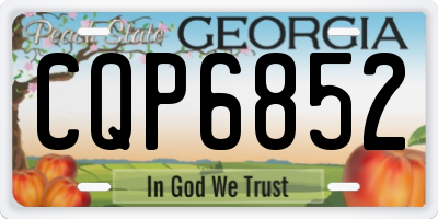 GA license plate CQP6852