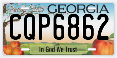GA license plate CQP6862