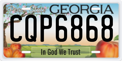 GA license plate CQP6868