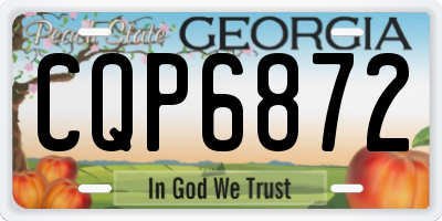 GA license plate CQP6872