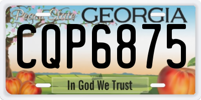 GA license plate CQP6875