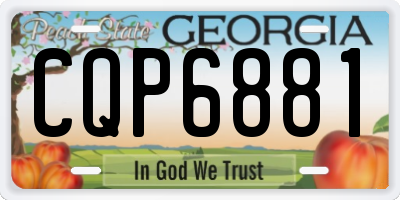 GA license plate CQP6881