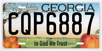 GA license plate CQP6887