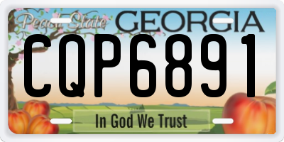 GA license plate CQP6891