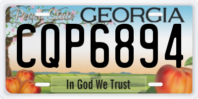 GA license plate CQP6894