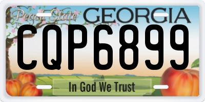 GA license plate CQP6899