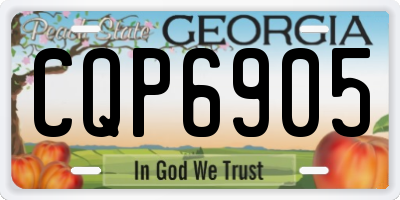 GA license plate CQP6905