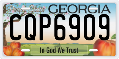 GA license plate CQP6909