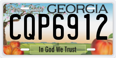 GA license plate CQP6912