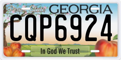 GA license plate CQP6924